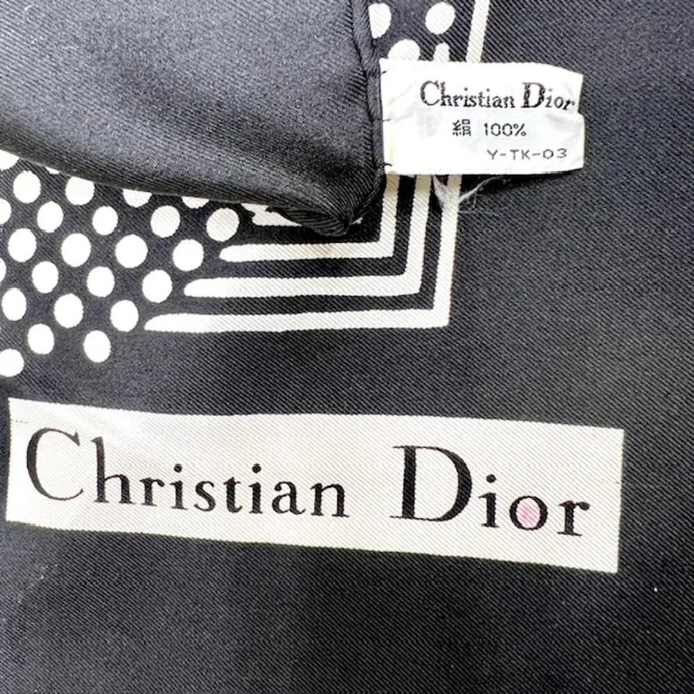 Classic  Christian Dior 100% Silk Scarf  Satin 31